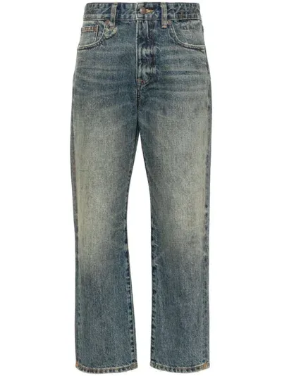 R13 Romeo Mid-rise Straight-leg Jeans In Blue