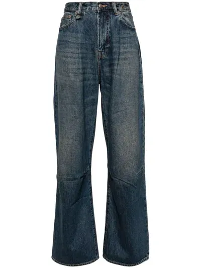 R13 Wayne Wide-leg Jeans In Blue