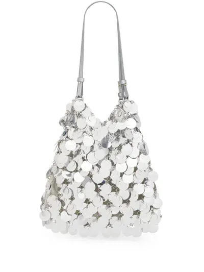 Rabanne Large 'sparkle' Shoulder Bag Made Of Discs In Argento