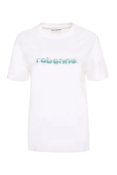 Rabanne Cotton Crew-neck T-shirt In White