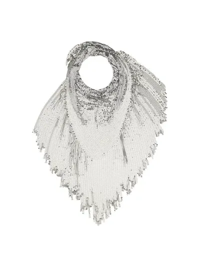 Rabanne Knit Scarf In Silver