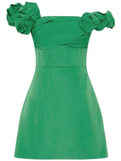 Rachel Gilbert Henley Mini Dress In Green