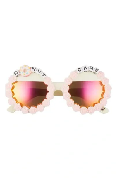 Rad + Refined Donut Care Round Sunglasses In Pink/orange Mirrored