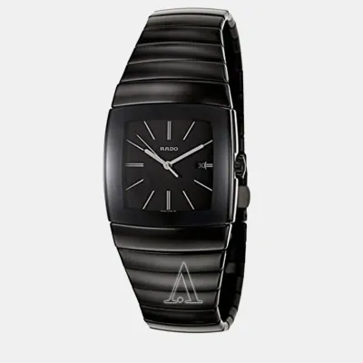 Pre-owned Rado Black Ceramic Quartz Men's Watch 32 Mm