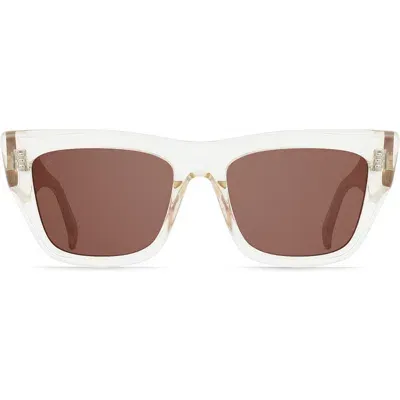 Raen Marza 53mm Square Sunglasses In Ginger/teak