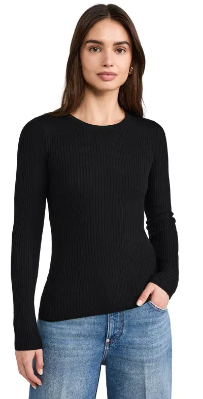 Rag & Bone Audrina Crew Sweater Black