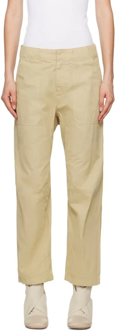 Rag & Bone Beige Leyton Trousers In Khaki