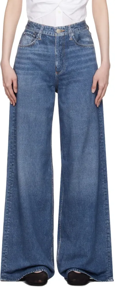 Rag & Bone Blue Miramar Sofie Wide-leg Trousers In Kimber Was