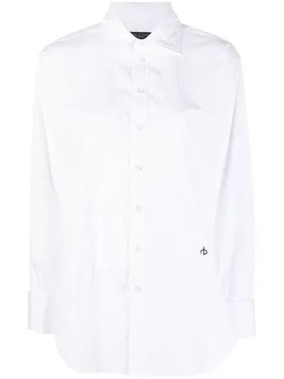 Rag & Bone Classic Button-up Shirt In Weiss