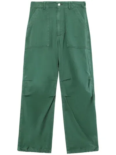 Rag & Bone Elasticated Ankles Tapered Trousers In Green