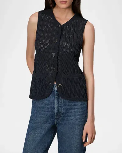 Rag & Bone Elisa Cotton Vest In Salute