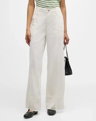 Rag & Bone Featherweight Arianna Palazzo Jeans In White