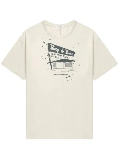 Rag & Bone Graphic-print T-shirt In Neutrals