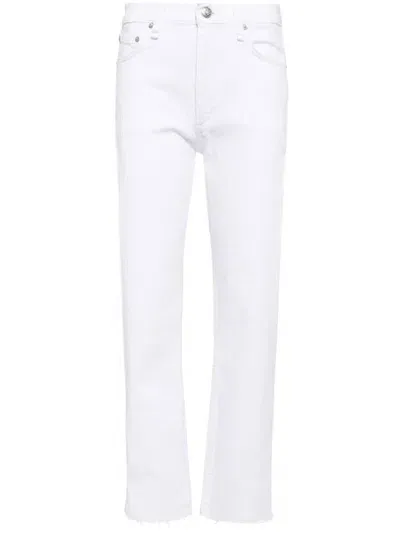 Rag & Bone Harlow Straight-leg Jeans In White