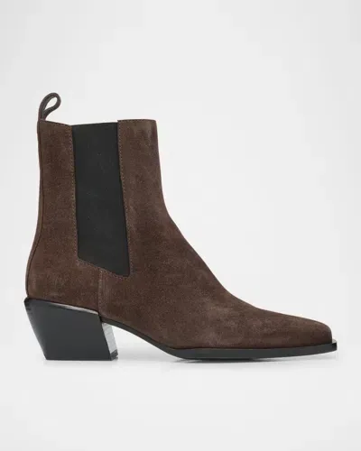 Rag & Bone Joni Suede Chelsea Booties In Blk