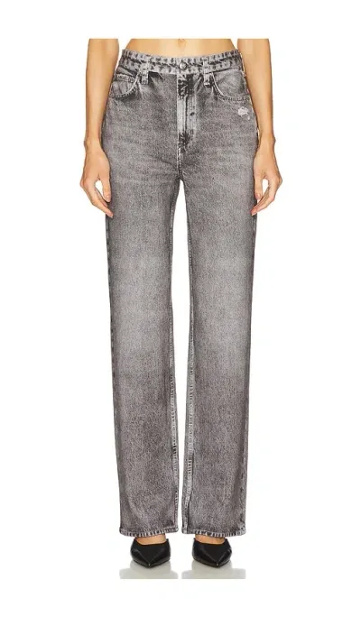 Rag & Bone Miramar Shea High Rise Full Relaxed In Raven