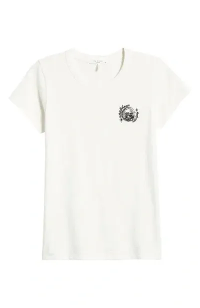 Rag & Bone Disco Embroidered T-shirt In Ivorymult