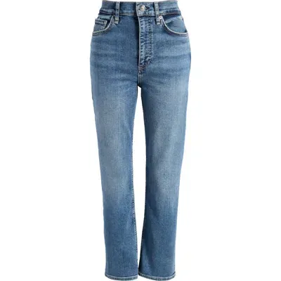 Rag & Bone Flexi Wren High Waist Ankle Slim Straight Leg Jeans In Sadie