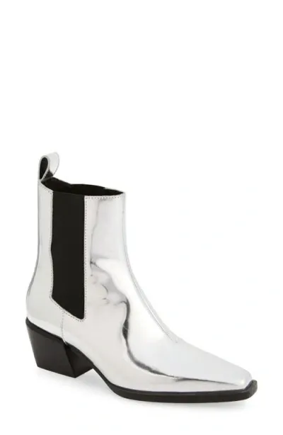 Rag & Bone Joni Suede Chelsea Booties In Silver