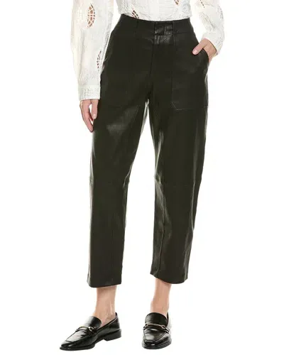 Rag & Bone Leather Leyton Trousers In Black