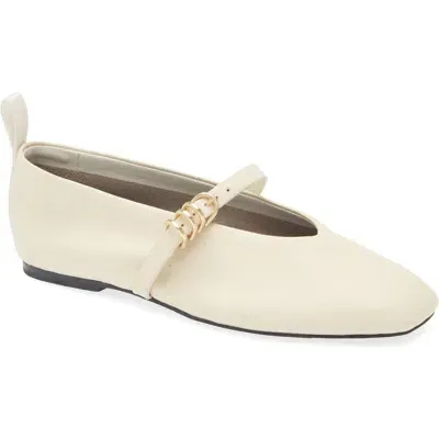 Rag & Bone Spire Mary Jane Flat In Greige Leather