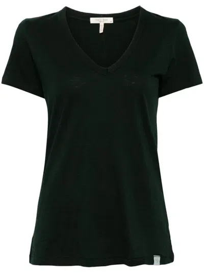 Rag & Bone The Slub Vee T-shirt In Green