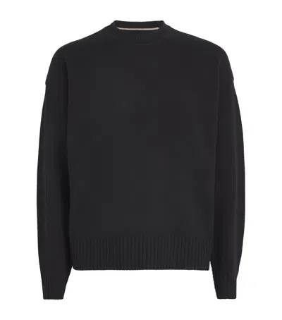 Rag & Bone Wool Trim-detail Sweater In Black