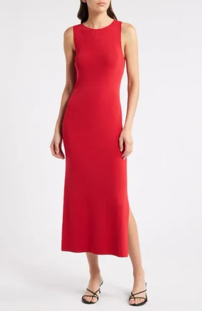 Rails Alora Sleeveless Midi Sweater Dress In Cherry