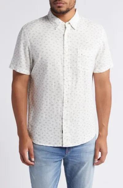 Rails Carson Floral Short Sleeve Button-up Shirt In Kyoto Petal White