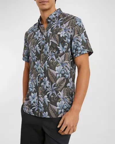 Rails Men's Carson Sport Shirt In Jungle Grdn Mdnt