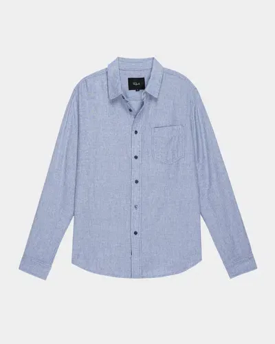 Rails Men's Lennox Brushed Plaid Sport Shirt In Kodiak Blue Melange