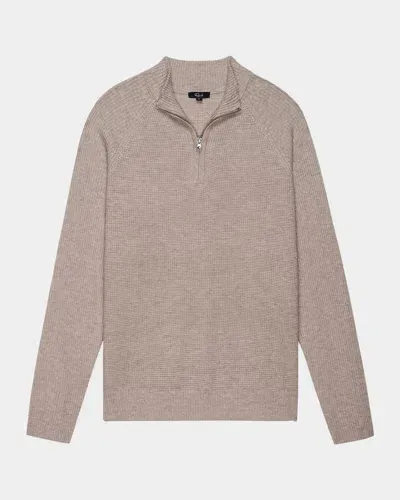 Rails Men's Stark Merino Quarter-zip Sweater In Oat Melange