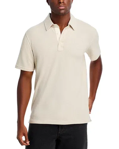 Rails Sebastian Cotton Blend Polo Shirt In Oat Heather