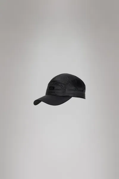 Rains 5 Panel Ripstop Cap In Black