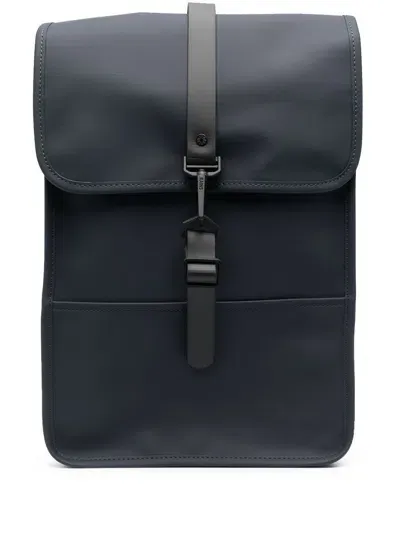 Rains W3 Navy Backpack In Black