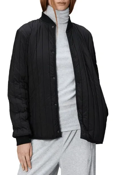 Rains Banja Water Repellent Bomber Liner Jacket In Black