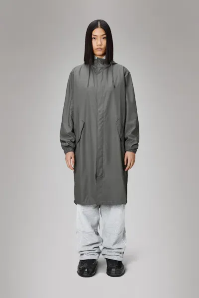 Rains Fishtail Parka In Gray