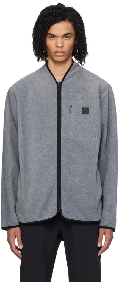 Rains Gray Durban Jacket In 46 Dark Grey Melange