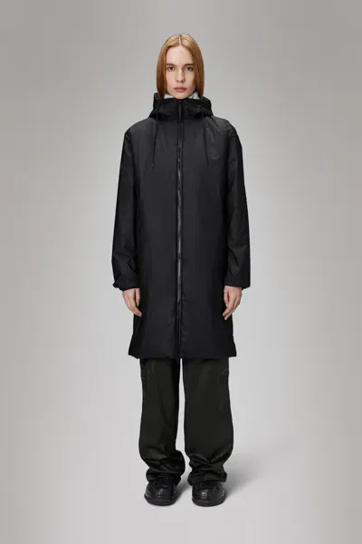 Rains Lohja Longer Insulated Jacket In Black