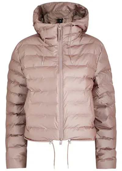 Rains Lohja Quilted Rubberised Jacket In Lilac