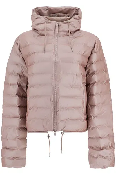 Rains Lohja Short Unisex Puffer Jacket In Pink