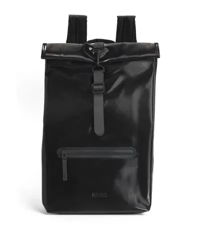 Rains Mini Waterproof Rolltop Backpack In Black