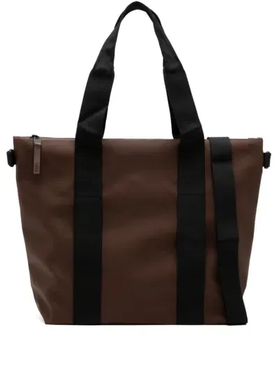 Rains Mini Waterproof Tote Bag In Brown