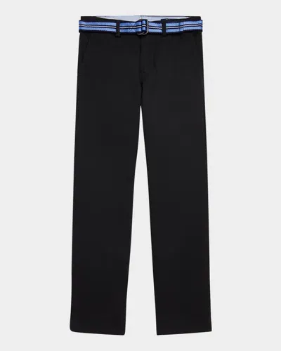 Ralph Lauren Kids' Boy's Bedford Straight Leg Pants In Polo Black