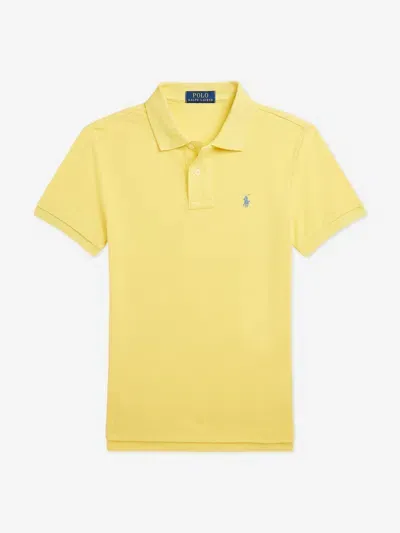 Ralph Lauren Kids' Polo Pony-embroidered Polo Shirt In Yellow