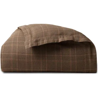 Ralph Lauren Brooks Glen Plaid Duvet Cover In Brown