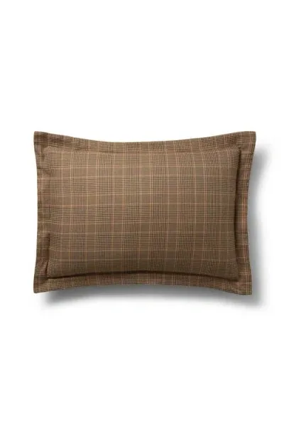 Ralph Lauren Brooks Glen Plaid Pillow Sham In Brown