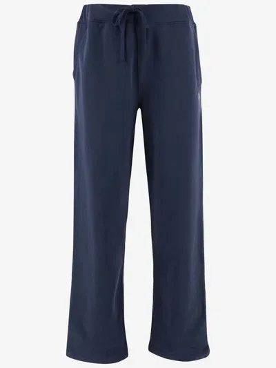 Ralph Lauren Cotton Logo Pants In Cruise Navy