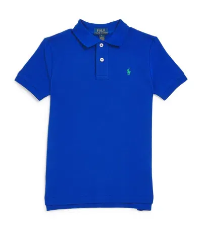 Ralph Lauren Kids' Cotton Polo Pony Polo Shirt In Blue