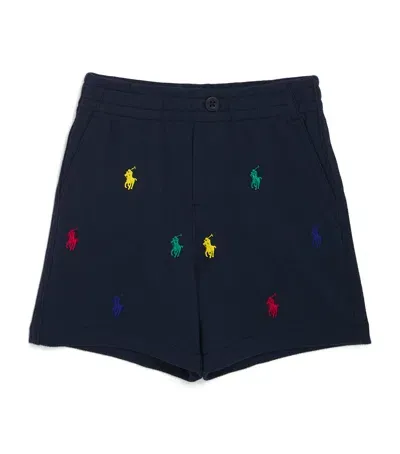 Ralph Lauren Kids' Cotton Polo Pony Shorts In Navy